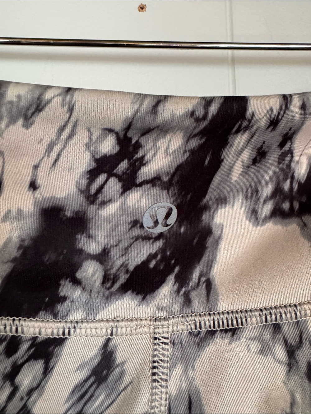 lululemon athletica Black and Gray Tie-Dye Leggings